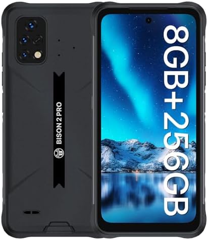 UMIDIGI Rugged Unlocked Cell Phones, Bison 2 PRO 8G+256GB, Rugged Smartphone with IP68 & IP69K, 6150mAh Mobile Phone, Android 12, NFC, 6.5" FHD, 48MP AI Triple Camera, Dual 4G, 18W, Type-C, GPS