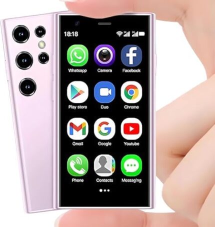 Mini Phone Unlocked Cellphone 3G Mini Smartphone Android 8.1 World Smallest Phone 3.0 Small Smartphone Dual Sim Cell Phones Touch Screen 2GB Ram 16GB ROM S23Pro Mobile Phone (Pink)