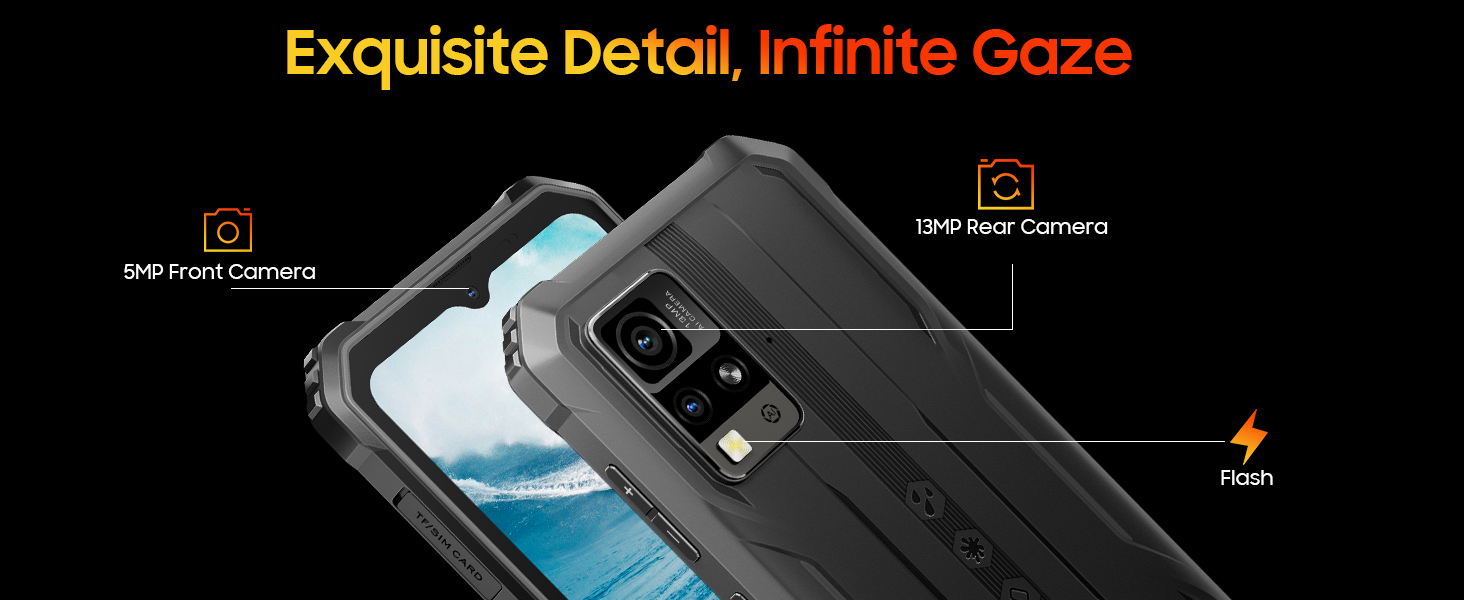 13MP Camera rugged phone