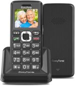 Easyfone T200 4G Easy-to-Use Feature Cell Phone, Big Buttons Clear Sound GSM Dumbphone with SOS Button and an Easy Charging Dock