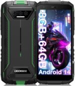 DOOGEE S41T Rugged Smartphone,Android 14 6300mAh Battery,8GB+64GB,4G Dual Sim Rugged Smartphone,13MP Camera,IP68 Waterproof Cell Phone,Face Unlock,NFC/T-Mobile