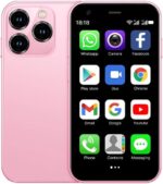 Mini Smartphone, XS15 3.0 Inch Small Phone Quad Core 2GB+16GB 5.0MP Dual SIM 1000mAh Android Mini Phones Unlocked 3G Mobile Phone (Pink)