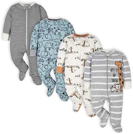 Gerber Baby Boys 4 Pack Sleep 'N Play Footie