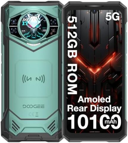 DOOGEE S200 X Rugged Phone 5G,32GB+512GB/TF 2TB, Android 14 Rugged Cell Phone with 1.32" Amoled Screen,10100mAh/33W,100MP+20MP+20MP Rugged Smartphone,6.72" FHD/120Hz,Waterproof Phone,NFC/OTG