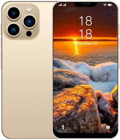 6.7Inch ip14pro Unlocked Cell Phone Android Phones 2GB RAM+16GB ROM Full Screen Straight Talk Phone Dual Sim Boost Mobile Phones Smart Phones Unlocked New for Android10.0 Gold