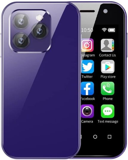 Mini 4G Smartphone Unlocked, 3.0 Inch Dual Sim Quad Core Mini Phone Premium Child Phone Small Phone Student Pocket Cellphone, 2+16GB (Purple)