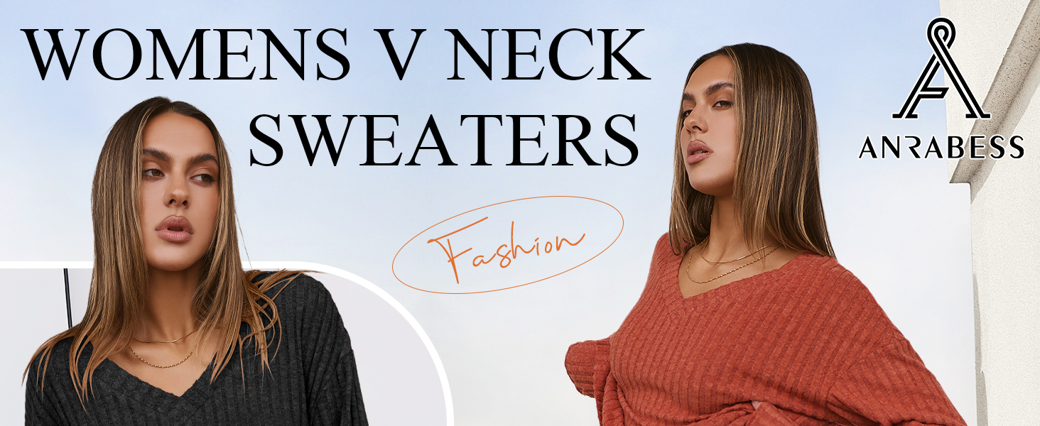 Womens V Neck Sweaters