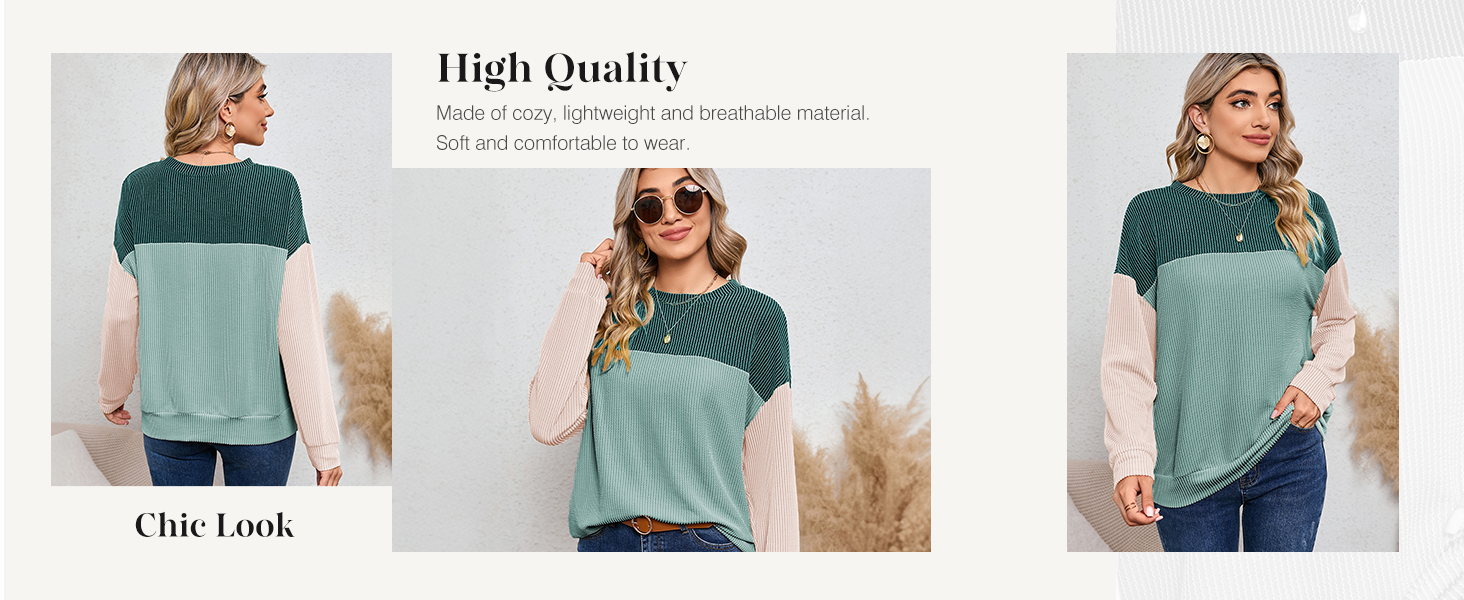 Dokotoo Womens Fashion Color Block Shirts