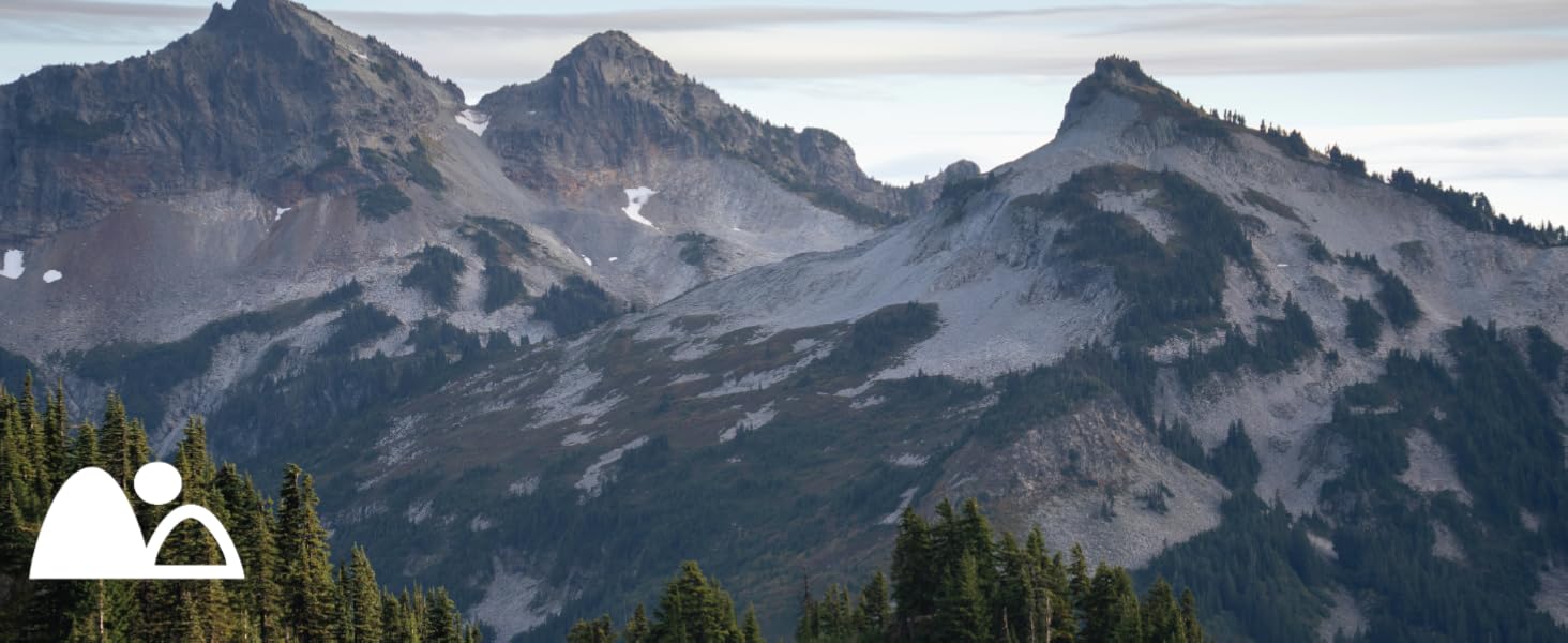 panoramic scene mountains from afar