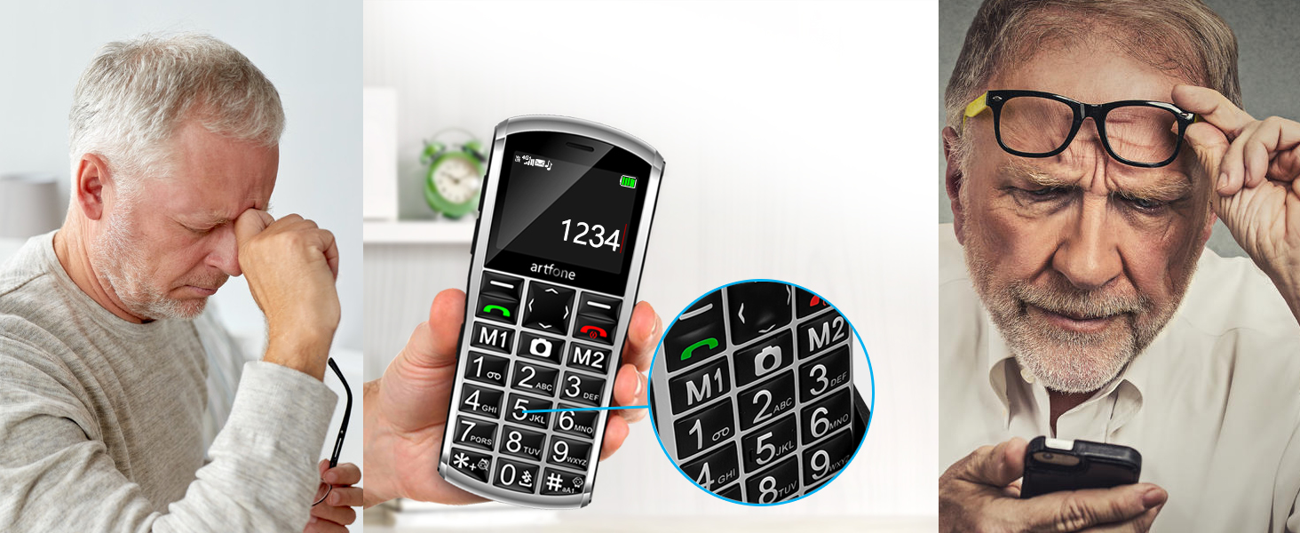 large button cell phone, mobile phone for old people unlocked senior cell phone for elderly,