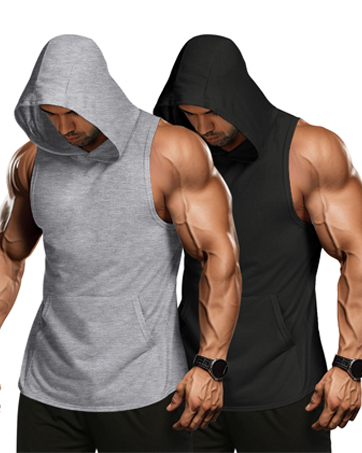 mens hoodie tank top