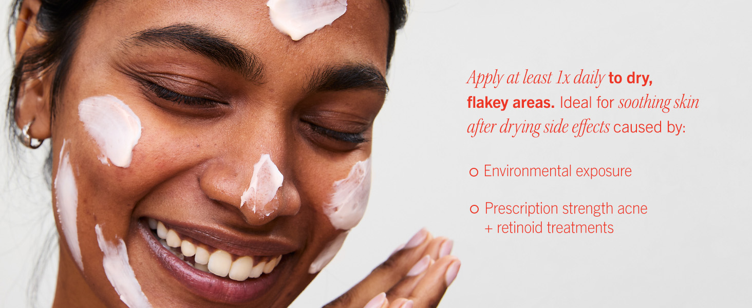 apply at least 1x daily to dry, flakey areas.