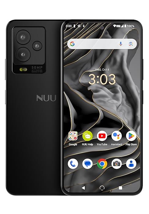 NUU A25 Unlocked Android Cell Phone, Camera Photography, Dual SIM 4G, Amoled FHD, 120Hz, Android 13