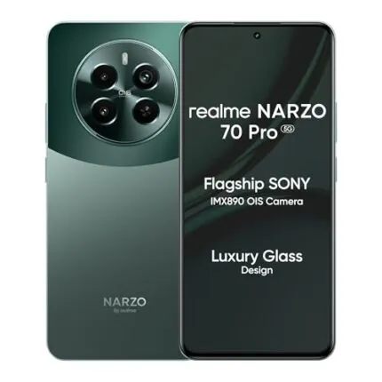 realme NARZO 70 Pro 5G (Glass Green, 8GB RAM,128GB Storage) Dimensity 7050 5G Chipset | Horizon Glass Design | Segment 1st Flagship Sony IMX890 OIS Camera