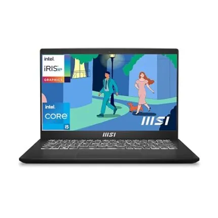 (Refurbished) MSI Modern 14, Intel 12th Gen. i5 1235U,36CM Laptop(16GB/512GB NVMe SSD/Windows 11 Home/Iris Xe/Classic Black/1.4Kg),C12MO-1203IN