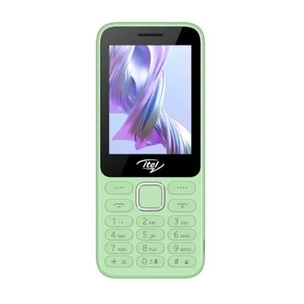 itel it5330 Keypad Mobile Phone | 2.8" Big Display | Premium Glass-Like Back Design | 1900mAh Long-Lasting Battery | Auto Call Recording | Wireless FM | Light Green