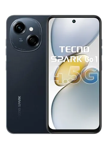 TECNO Spark GO 1 (Startrail Black, 3GB+64GB)| 4+ Years Lag Free Fluency | 6.67" 120Hz Smooth Display | 6GB* Bigger RAM | in-Built Infrared Remote | Dual Speakers with DTS | AI Call Noise Reduction