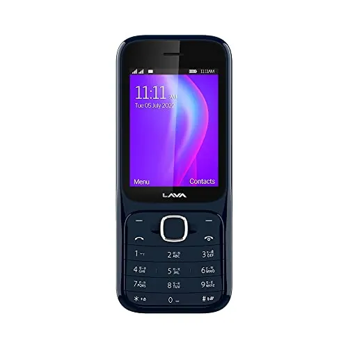 Lava Gem Power Dual Sim Keypad Phone (2.8" Display, Camera & Flash) | 2575mAh Smart AI Powerful Battery | Wireless FM & Recording | 7-Language Support| Stereo Speakers | Call Recording (Blue Chrome)