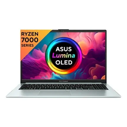 ASUS Vivobook Go 15 (OLED) 2023, AMD Ryzen 5 7520U, 15.6"(39.62 cm) FHD OLED, Thin & Light Laptop (16GB/512GB SSD/Windows 11/Office 2021/Alexa Built-in/Backlit KB/Green Grey/1.63 kg), E1504FA-LK543WS