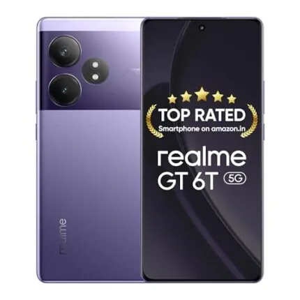 realme GT 6T 5G (Miracle Purple,8GB RAM+256GB Storage) | India's 1st 7+ Gen 3 Flagship Chipset | 1.5M + AnTuTu Score | 5500mAh+120W | The World's Brightest Flagship Display