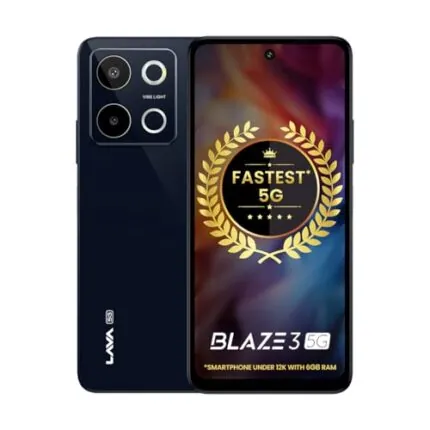 Lava Blaze 3 5G (Glass Blue, 6GB+128GB) | Segment's Fastest 5G Smartphone | Dimensity 6300 Processor | 90Hz Display | 50MP+2MP AI Camera with Vibe Light | 5000 mAh | Special Discount on All Banks