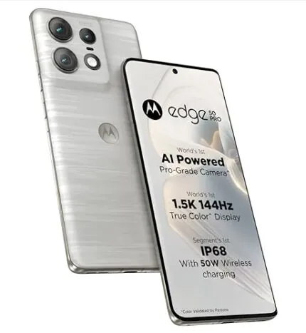 Motorola Edge 50 Pro 5G with 125W Charger (Moonlight Pearl, 256 GB) (12 GB RAM)