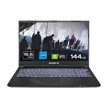 GIGABYTE G5 GE-51IN213SH with 15.6" FHD 144Hz, Intel 12th Gen i5-12500H,Nvidia RTX 3050 4G Gaming Laptop (8GB DDR4 Memory/Windows 11 Home/64bit + Office 365 / Gen4 512 GB SSD Black)