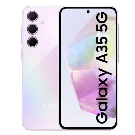 Samsung Galaxy A35 5G (Awesome Lilac, 8GB RAM, 256GB Storage) | Premium Glass Back | 50 MP Main Camera (OIS) | Nightography | IP67 | Corning Gorilla Glass Victus+ | sAMOLED with Vision Booster