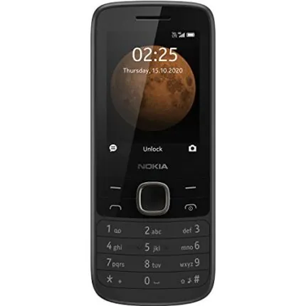 Nokia 225 4G Dual SIM Feature Phone with Long Battery Life, Camera, Multiplayer Games, and Premium Finish – Black Colour