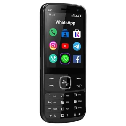 IKALL K333 Android 4G Mobile | Keypad 4G Feature Phone| Whatsapp, Facebook, YouTube and Instagram Pre-Installed | Android 12 | Touch and Type 4G Volte and WiFi (Charcoal Black)