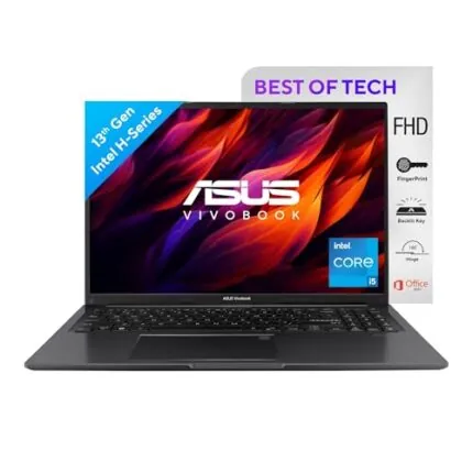 ASUS Vivobook 16, Intel Core i5-13500H, 16" 16:10 60Hz 300nits, (16GB RAM/512GB SSD/Intel Iris Xᵉ Graphics/Win 11 /Office 2021/Backlit/Fingerprint /42WHr Battery/Indie Black/1.88 Kg), X1605VA-MB547WS