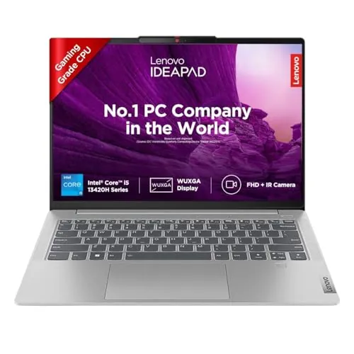 Lenovo IdeaPad Slim 5 13th Gen Intel Core i5 13420H 14"(35.5cm) WUXGA IPS Laptop (16GB/512GB SSD/Win 11/MSO 21/Backlit KB/FHD Camera/1Yr ADP Free/Alexa/3 Month Game Pass/Cloud Grey/1.46Kg), 82XD003MIN