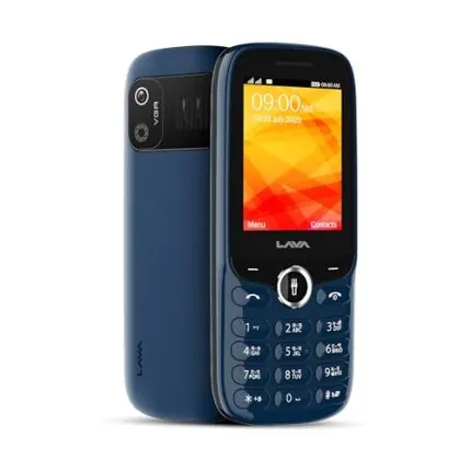 Lava A5_23 Dual Sim Keypad Mobile Phone (with Camera & Duo LED Torch) | 2.4" Large Display - Big Icons | Auto Call Recording | Loud Speaker & Number Talker| Long Battery Life (Blue)