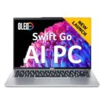 Acer Swift Go 14 Built-in AI PC Premium Laptop Intel Core Ultra 5 125H (14-inch OLED WQXGA+/16GB LPDDR5X/512GB SSD/Intel Arc Graphics/1440p Camera with Shutter/Win11/MSO) SFG14-73, Pure Silver, 1.3 Kg